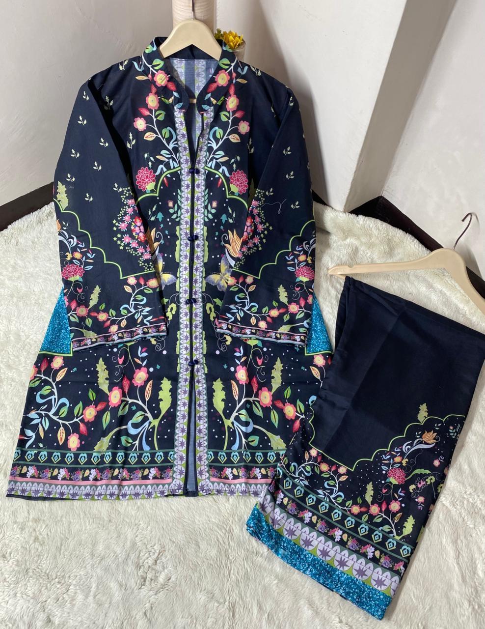 Stylish Women's Stitched Printed Co-Ord Set - 2 Pcs