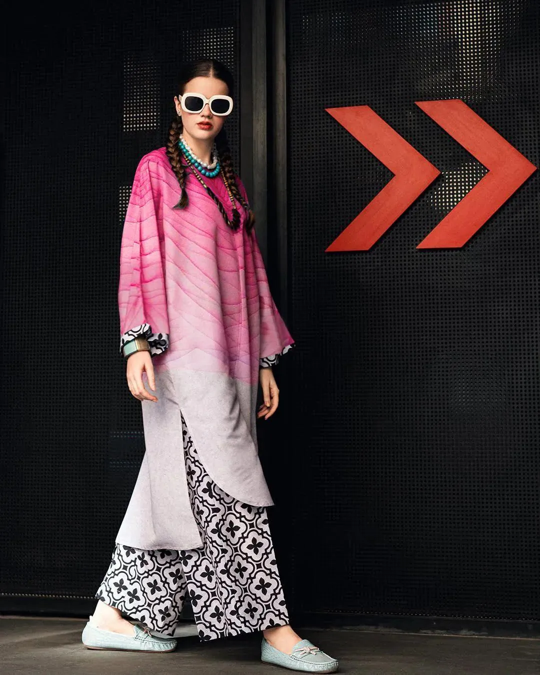 Multicolor Swiss Lawn Shirt And Trouser Set - 2 Pcs for Everyday Wear