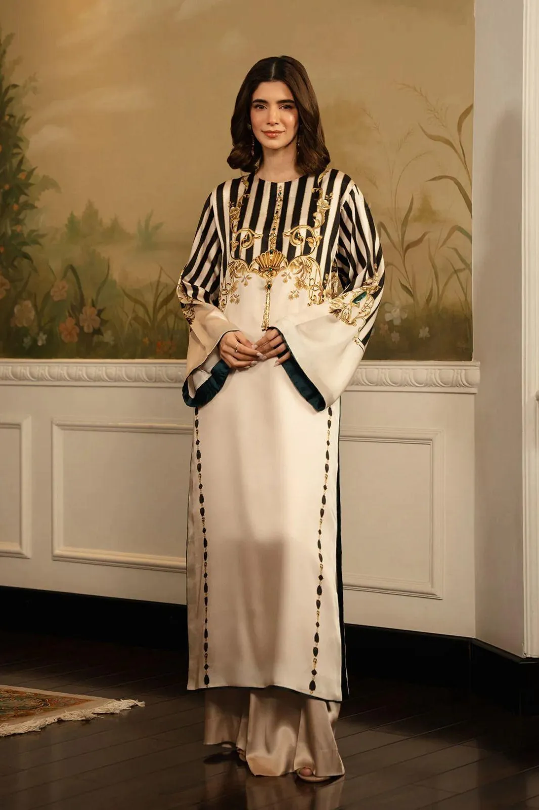 Stunning Women's Stitched Printed Swiss Lawn 2 Pcs Shirt And Trouser Set