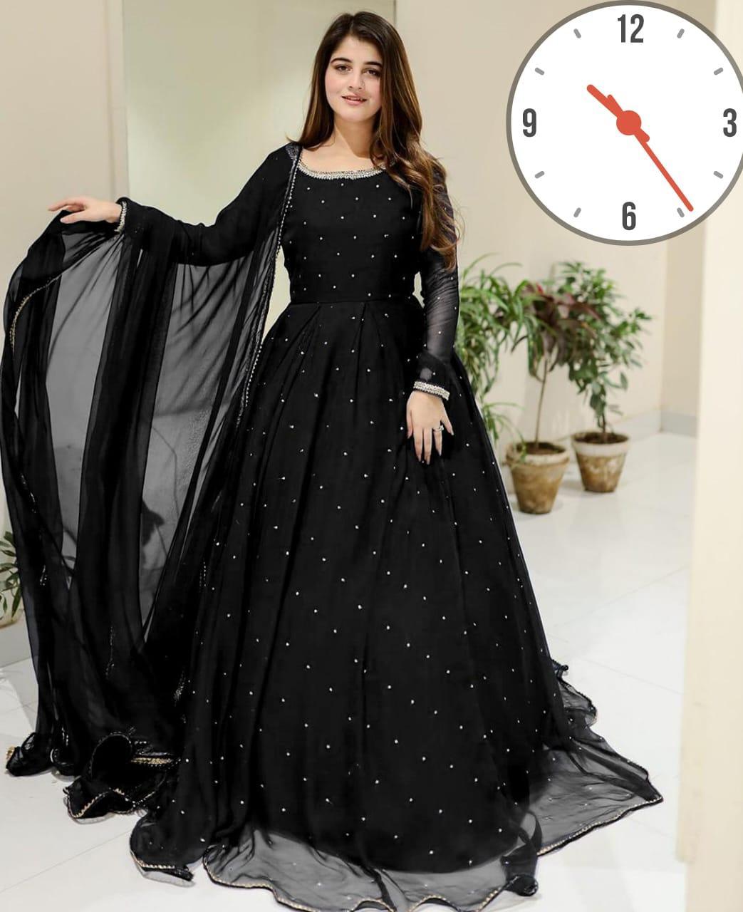 Maxi Suit - 3 Pcs Women's Stitched Chiffon Set