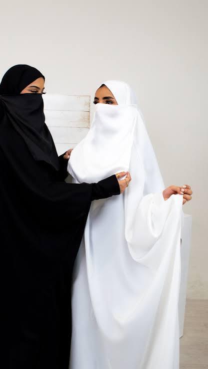 Chiffon Plain Niqab Patti - 2 Pc