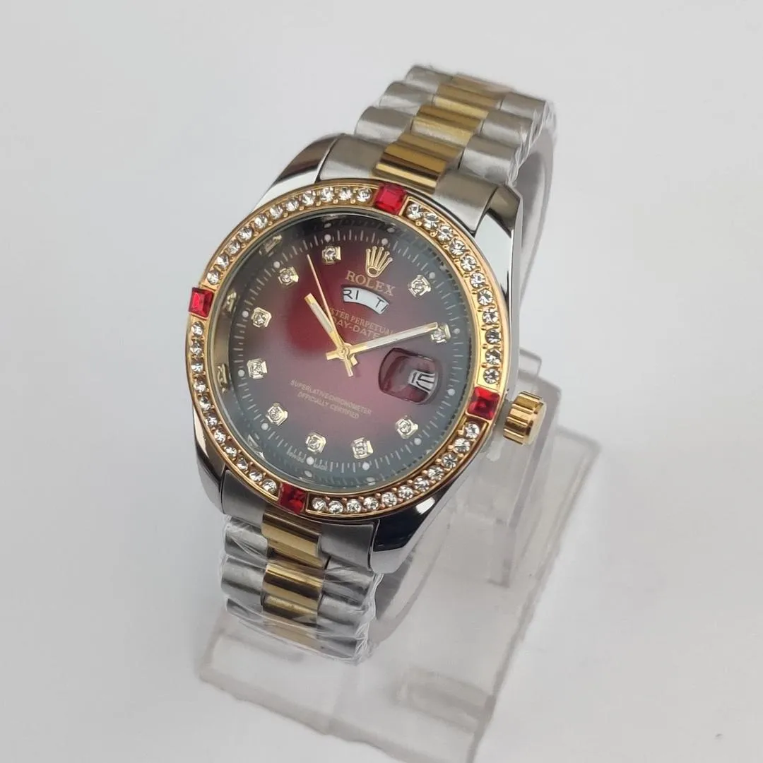 Men's Quartz Watch - 1 Pc Stainless Steel Chain Watch with Gift Box