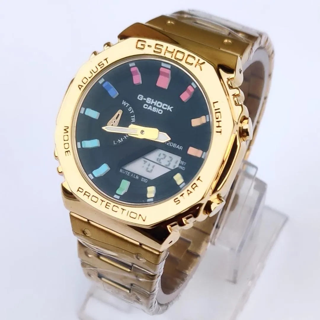 G-SHOCK Men's Hybrid Dual Time Stainless Steel Wrist Watch  (Analogue+Digital)