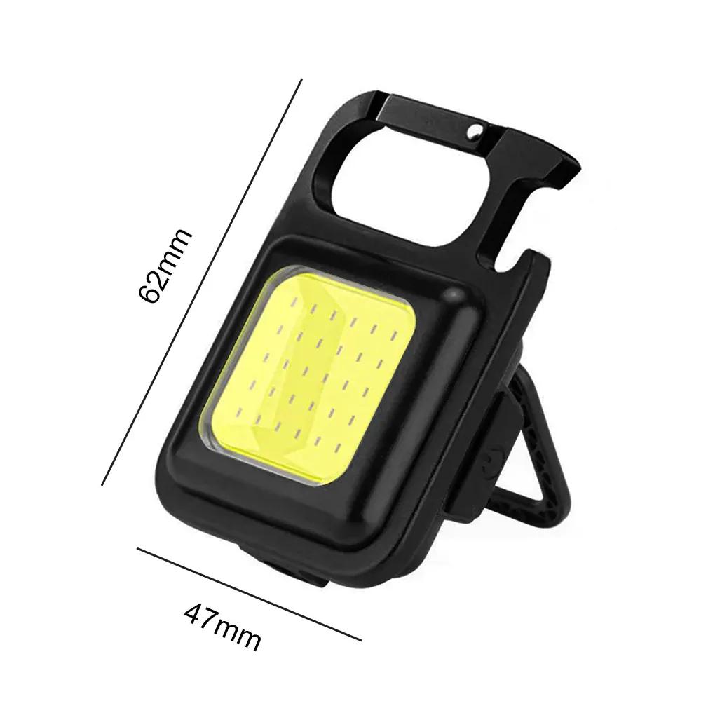 COB LED Keychain Light 30W Rechargeable Black