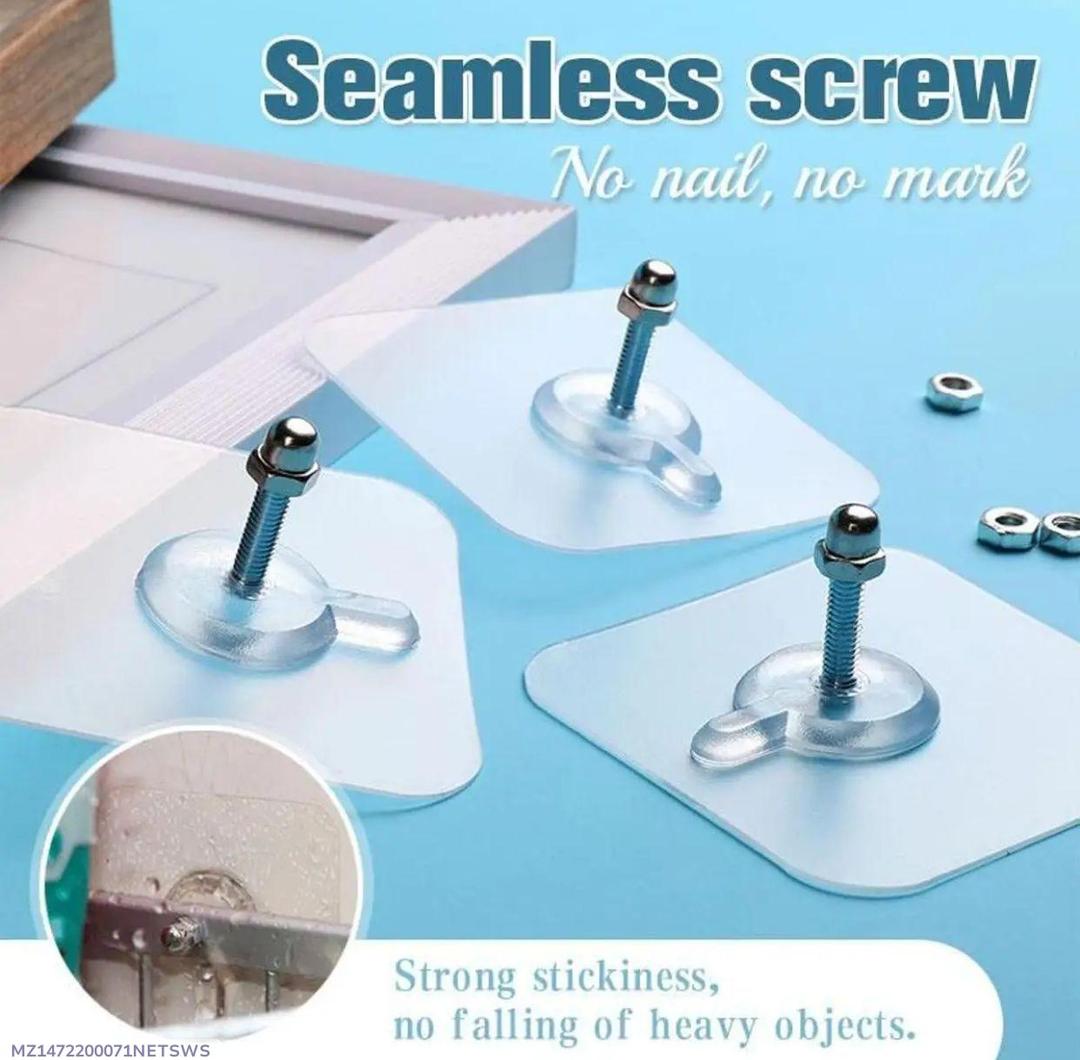 10Pcs Metal Screw Sticker No Drill Wall Mount