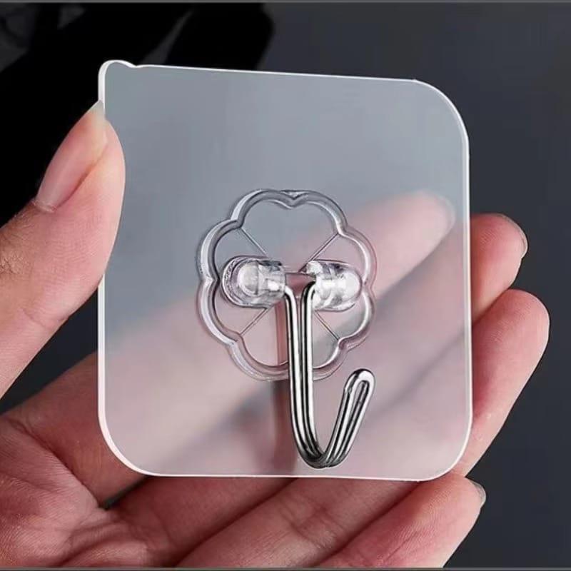 10 Pcs Silver Metal Wall Hooks for Home Office