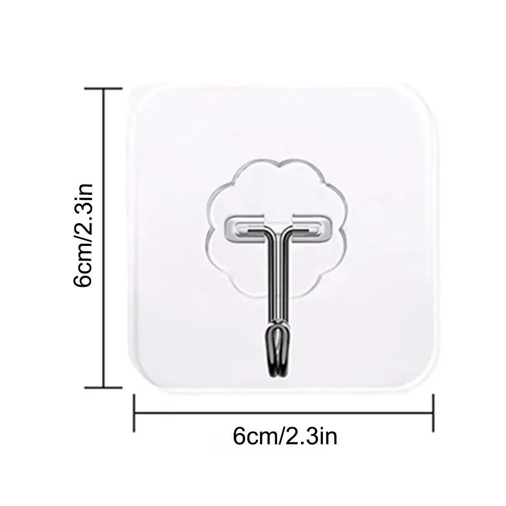 10 Pcs Silver Metal Wall Hooks for Home Office