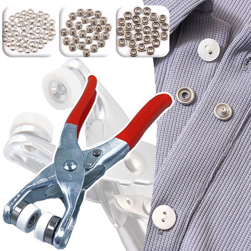 Tich Snap Button Machine with 50 Stainless Steel Buttons