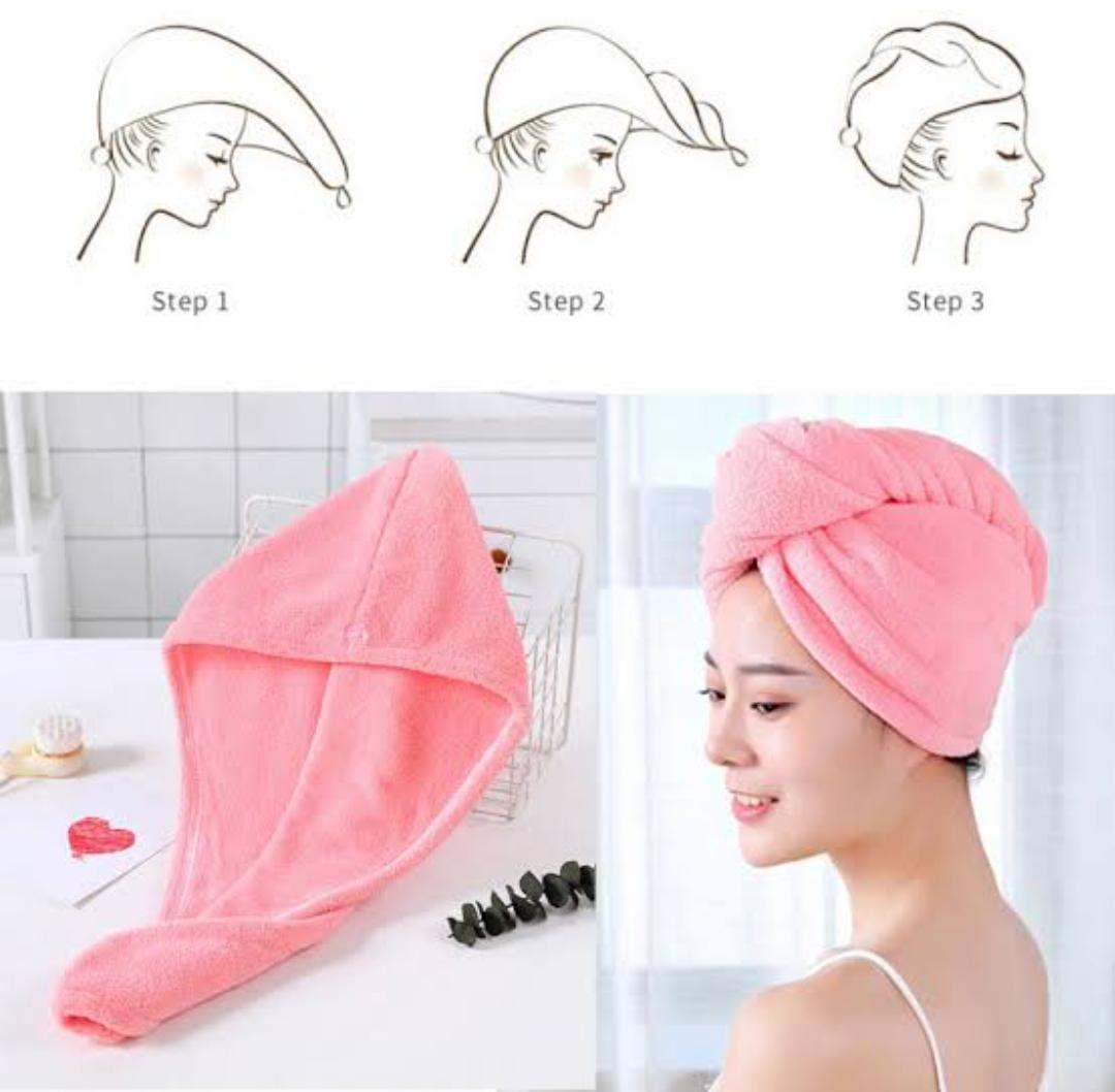 Women Hair Drying Wrap Towel Multicolor Cotton Quick Dry