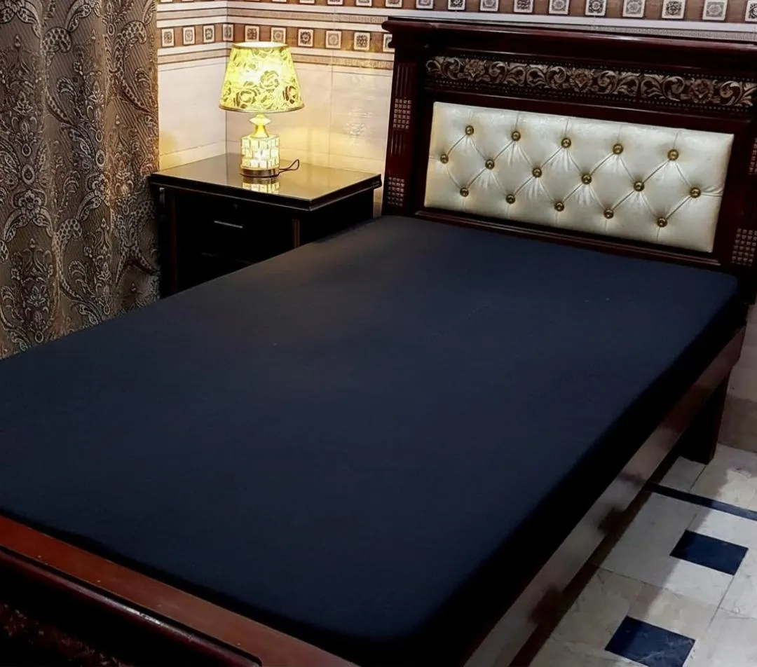 Terry Cotton Plain Single Bed Waterproof Mattress Cover