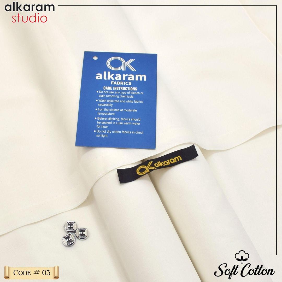 Men’s Unstitched Soft Cotton Plain Suit