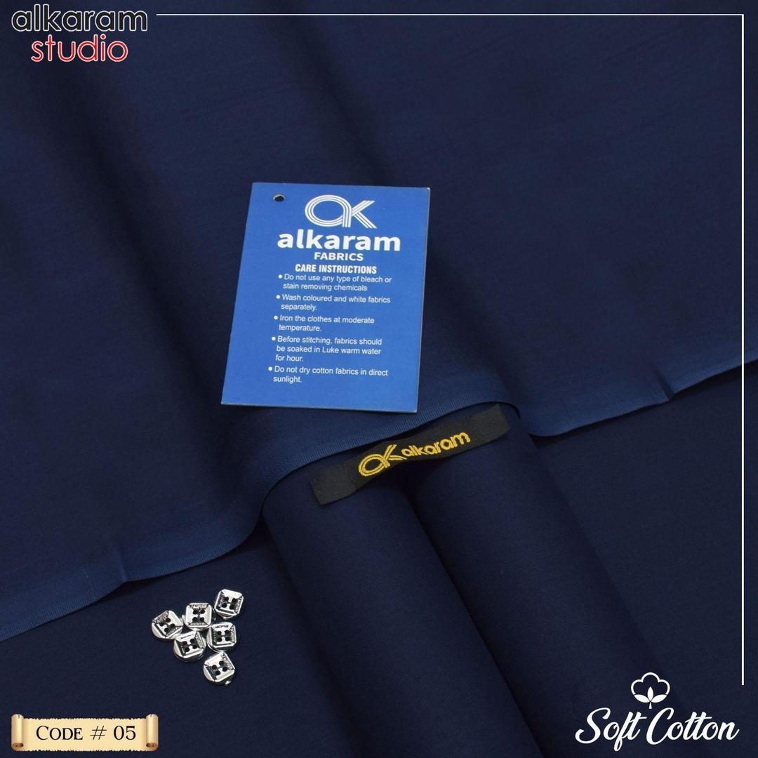 Men’s Unstitched Soft Cotton Plain Suit