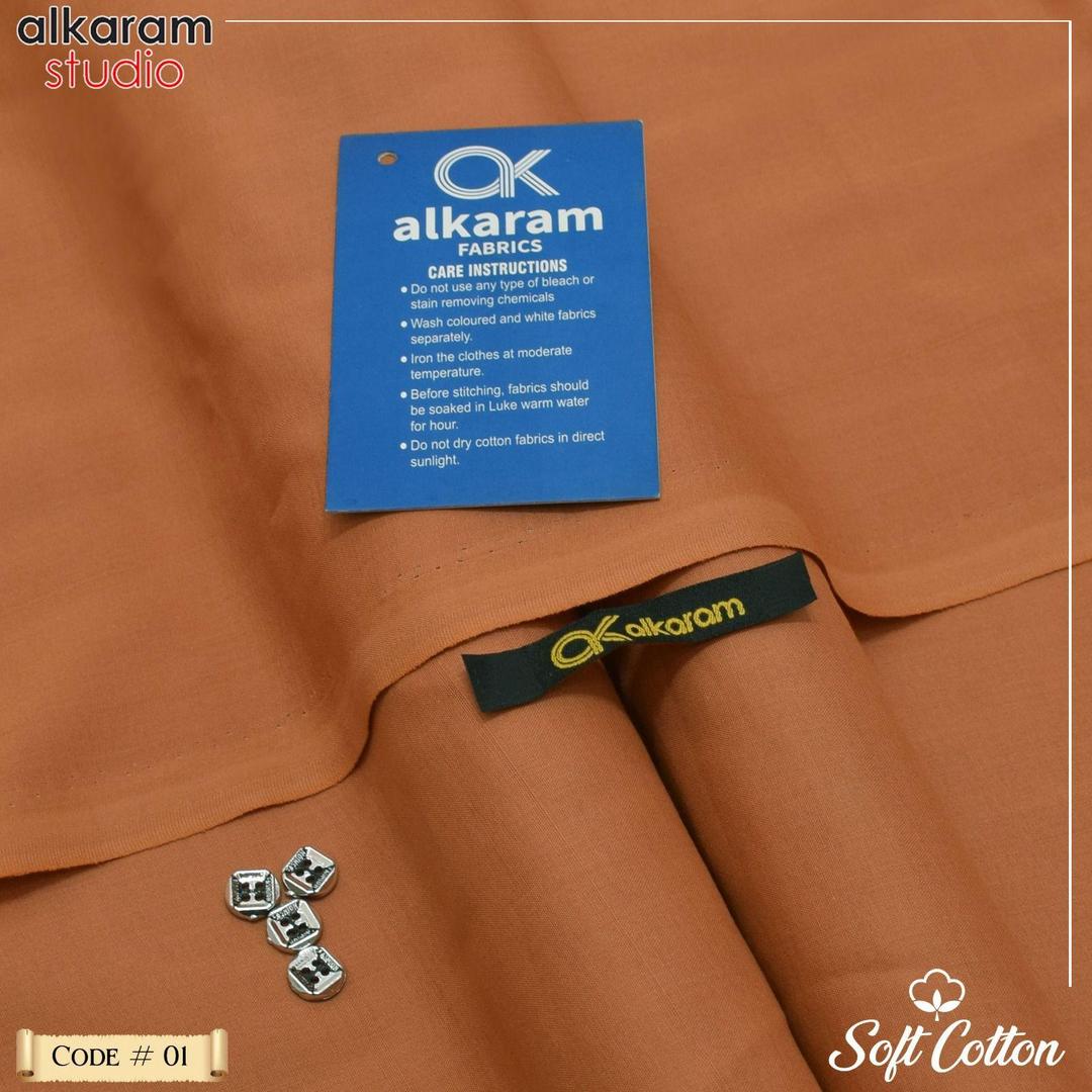 Men’s Unstitched Soft Cotton Plain Suit