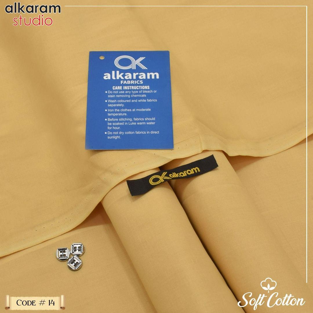 Men’s Unstitched Soft Cotton Plain Suit