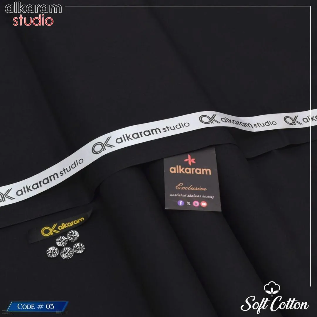 Stylish Men’s Unstitched Soft Cotton Plain Suit