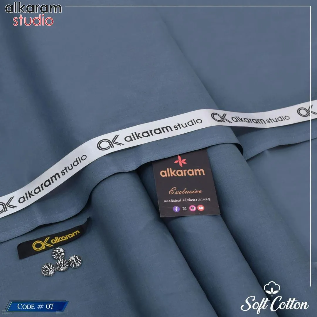 Stylish Men’s Unstitched Soft Cotton Plain Suit