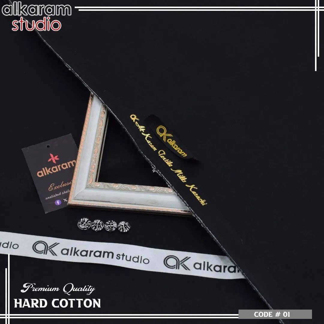 Stylish Men’s Unstitched Hard Cotton Plain Suit