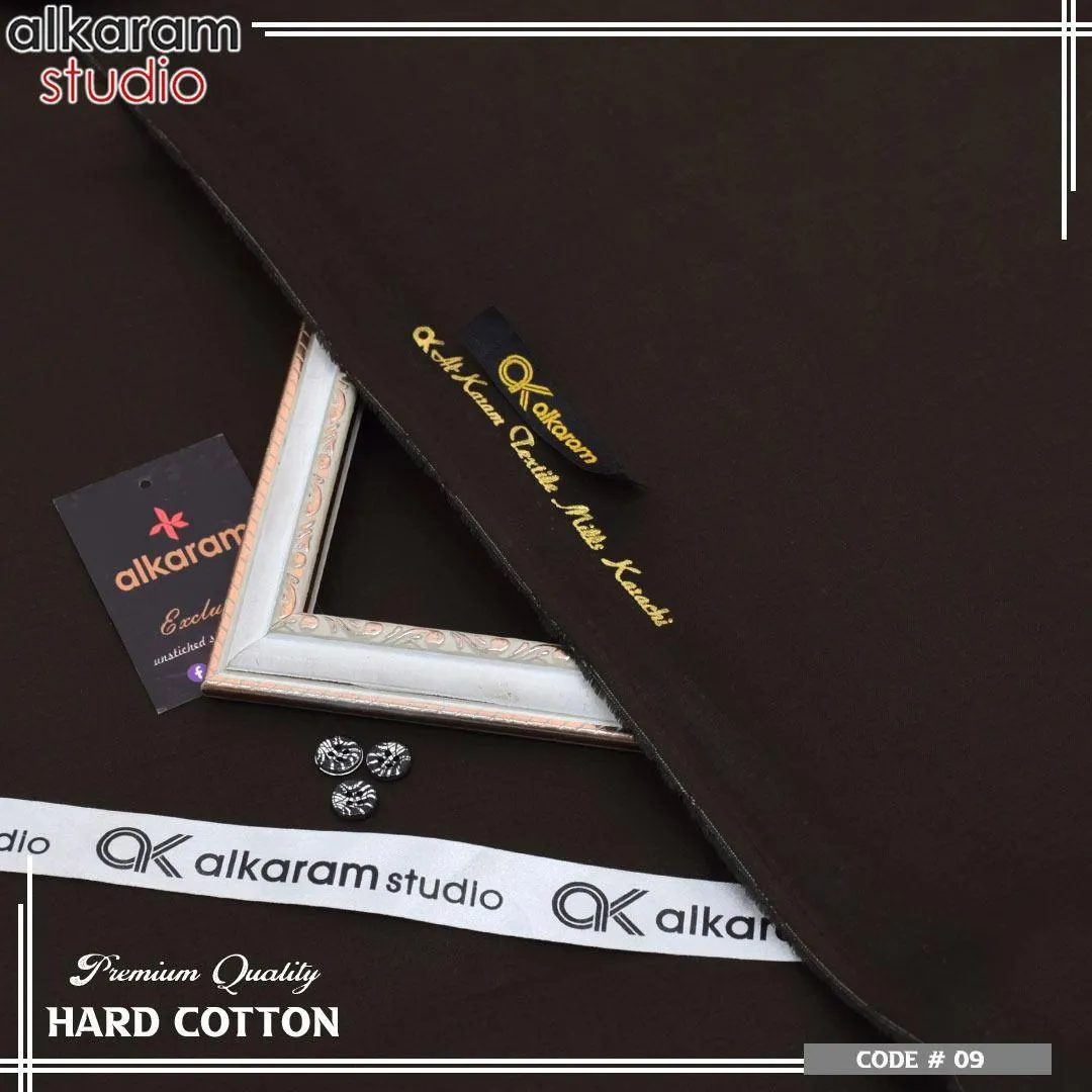 Stylish Men’s Unstitched Hard Cotton Plain Suit