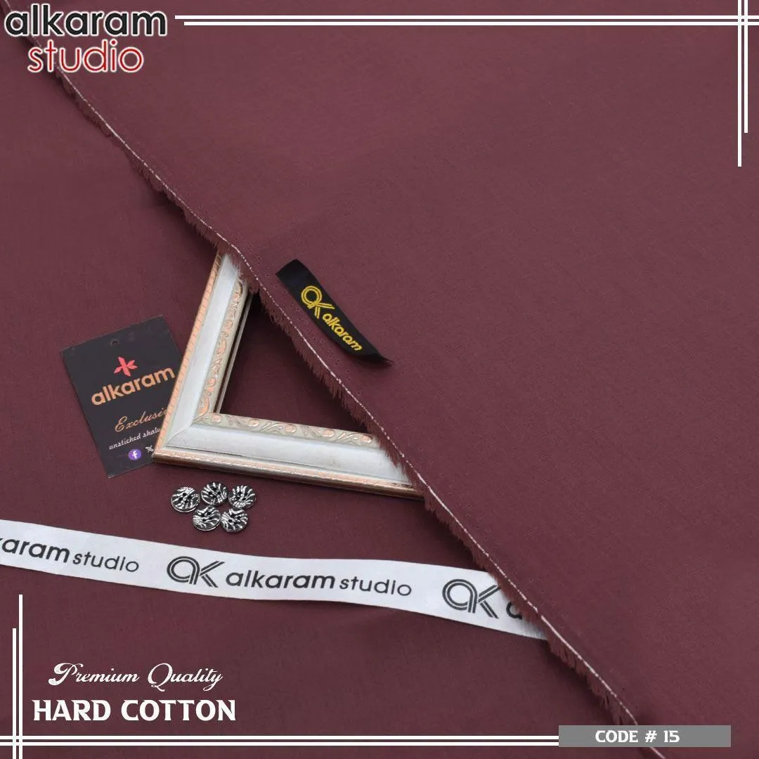 Stylish Men’s Unstitched Hard Cotton Plain Suit