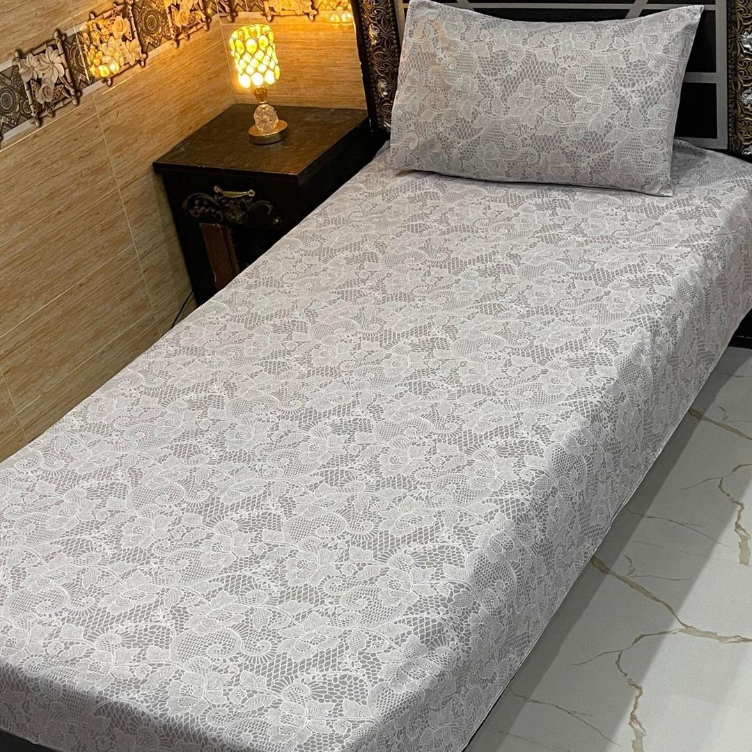 4 Pcs Cotton Printed Single Bedsheet