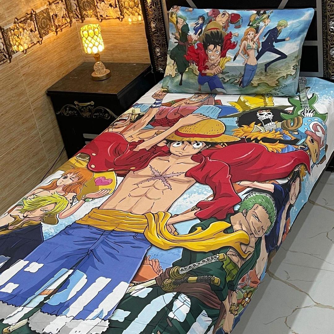 4 Pcs Cotton Printed Single Bedsheet