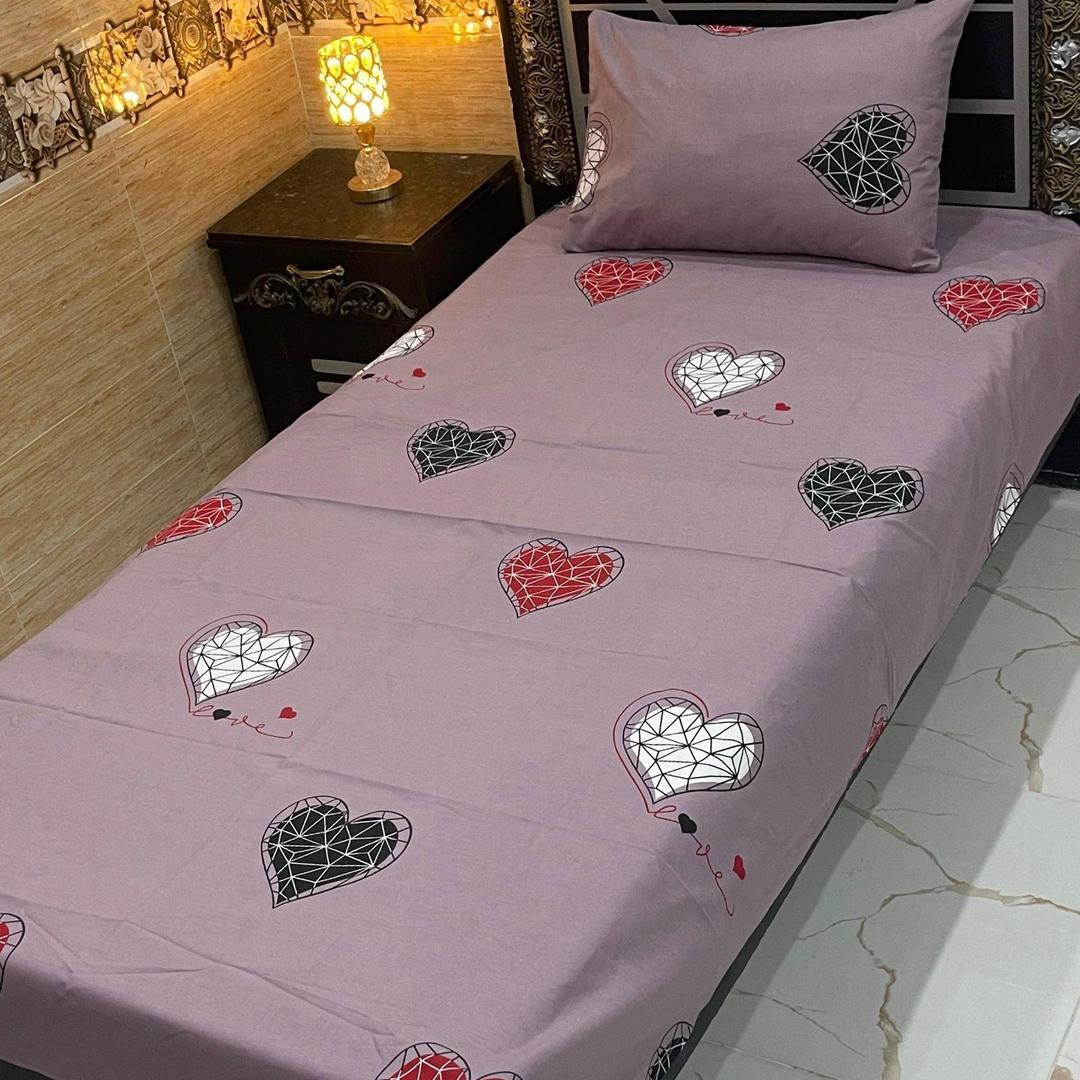 4 Pcs Cotton Printed Single Bedsheet