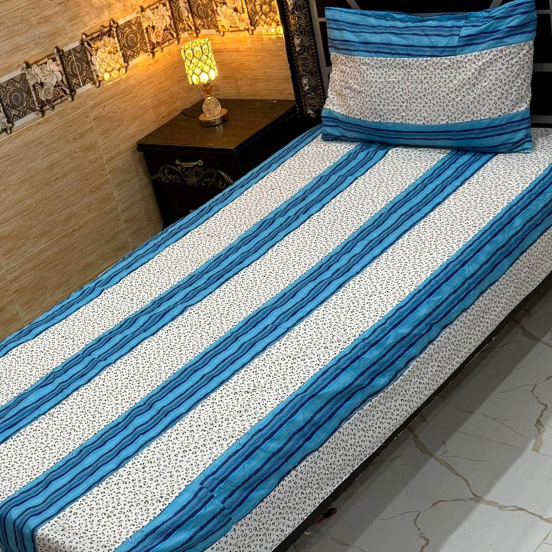 2 Pcs Cotton Sotton Patchwork Single Bedsheet