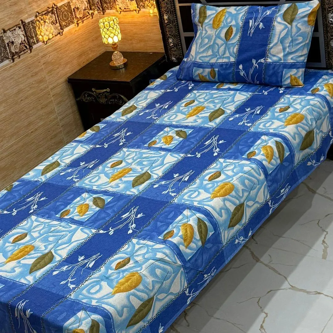 Vibrant 4 Pcs Export Cotton Printed Single Bedsheet