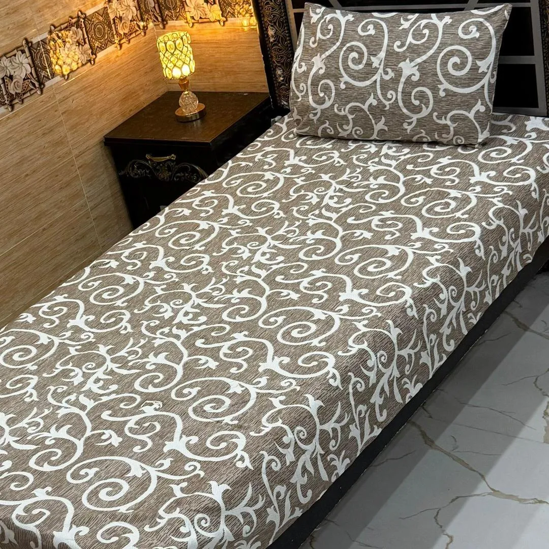 Vibrant 4 Pcs Export Cotton Printed Single Bedsheet