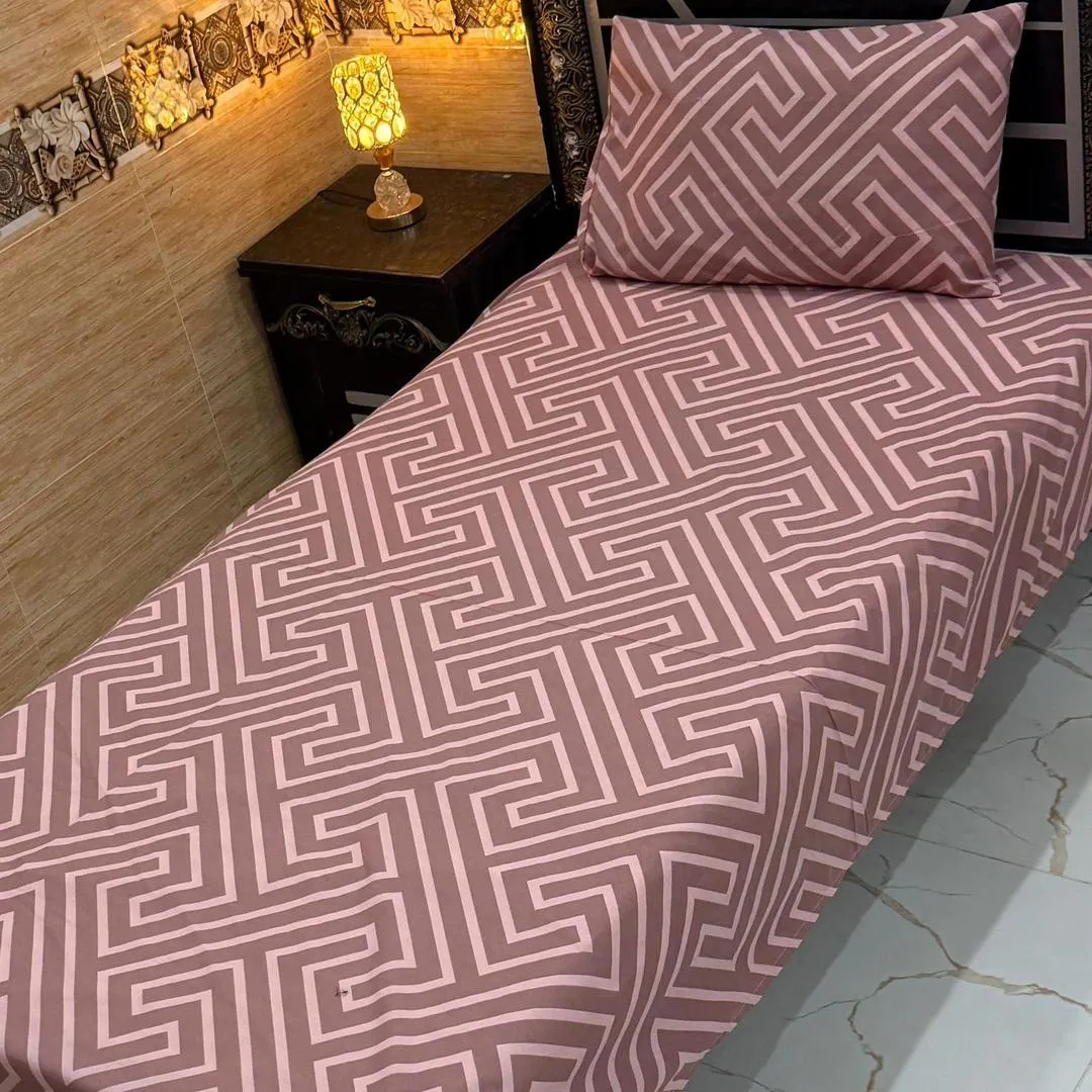 Vibrant 4 Pcs Export Cotton Printed Single Bedsheet