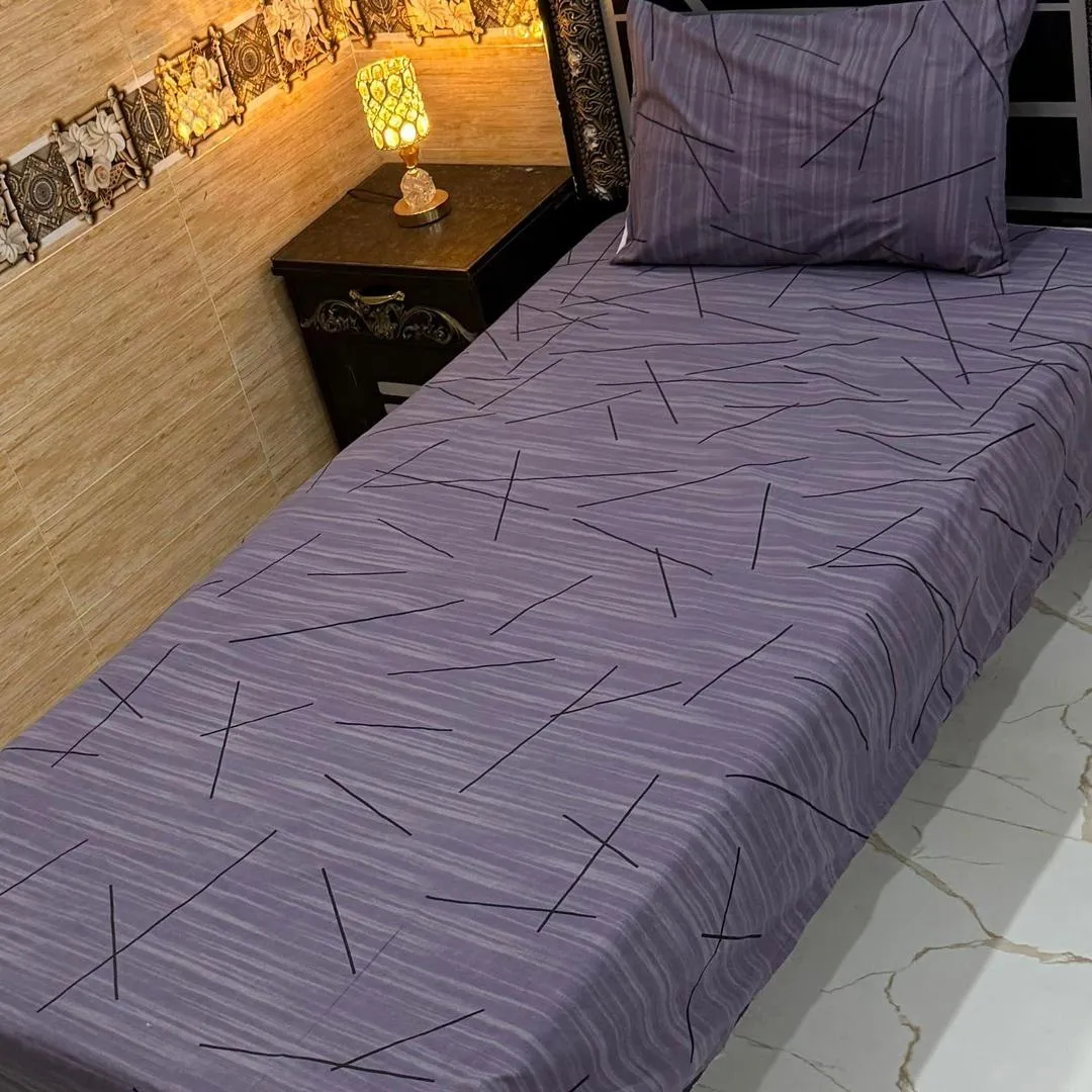 Vibrant 4 Pcs Export Cotton Printed Single Bedsheet