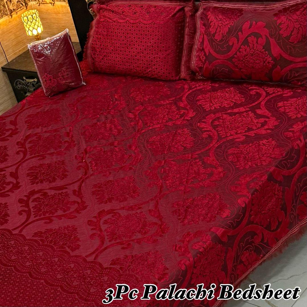 3 Pcs Palachi Embossed Double Bedsheet