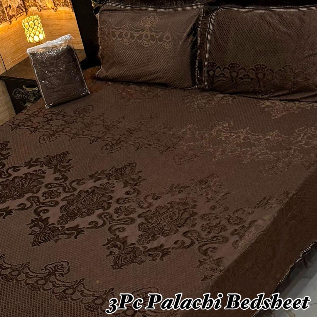 3 Pcs Palachi Embossed Double Bedsheet