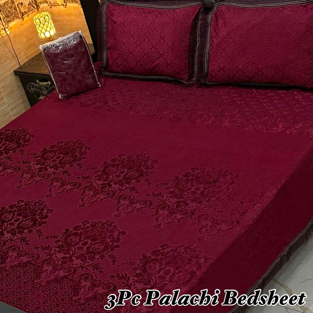 3 Pcs Palachi Embossed Double Bedsheet