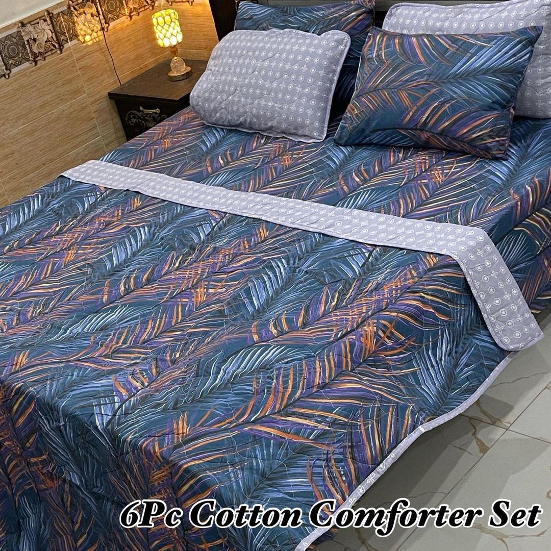 6 Pcs Cotton Printed Comforter Set