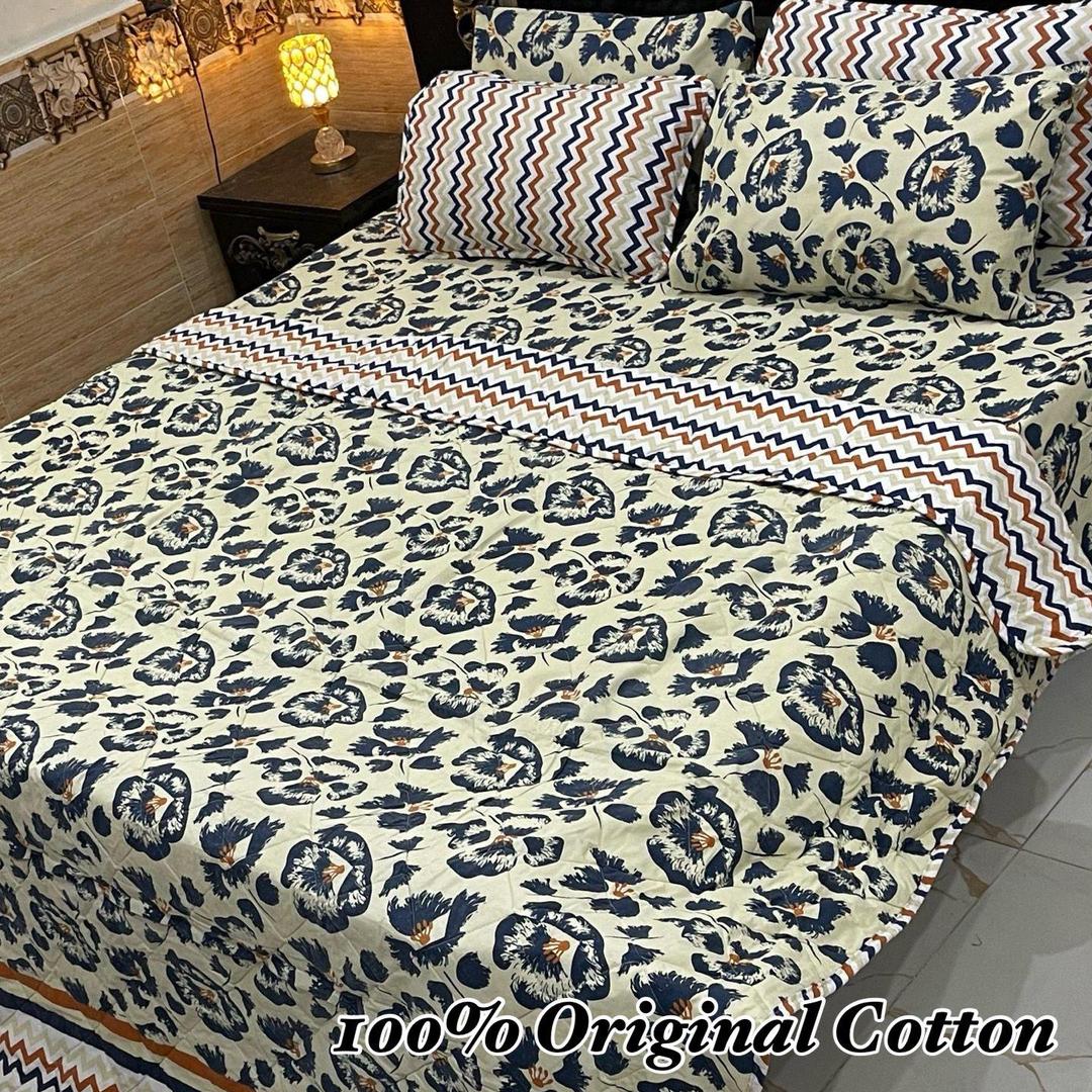 6 Pcs Cotton Printed Comforter Set