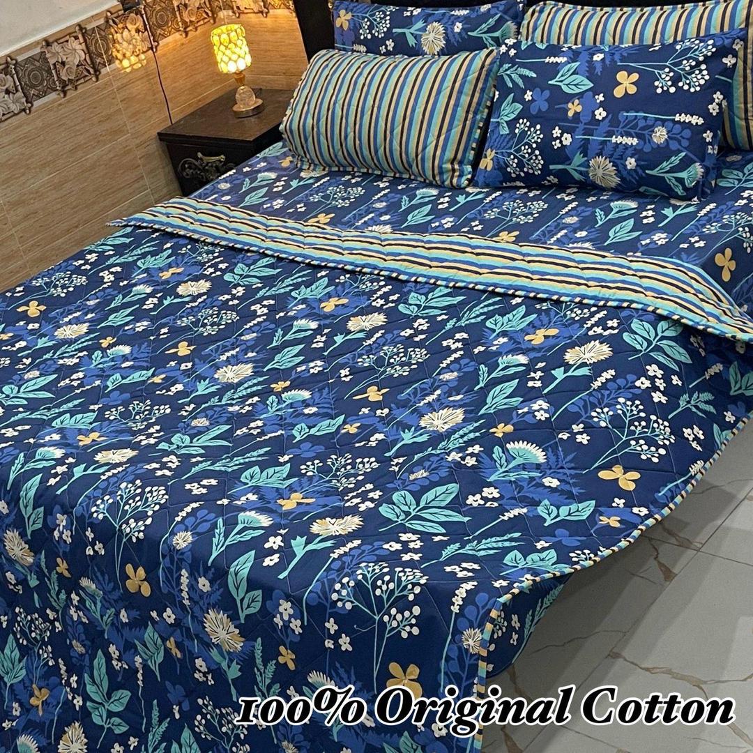 6 Pcs Cotton Printed Comforter Set