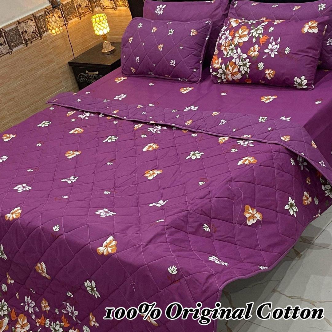 6 Pcs Cotton Printed Comforter Set