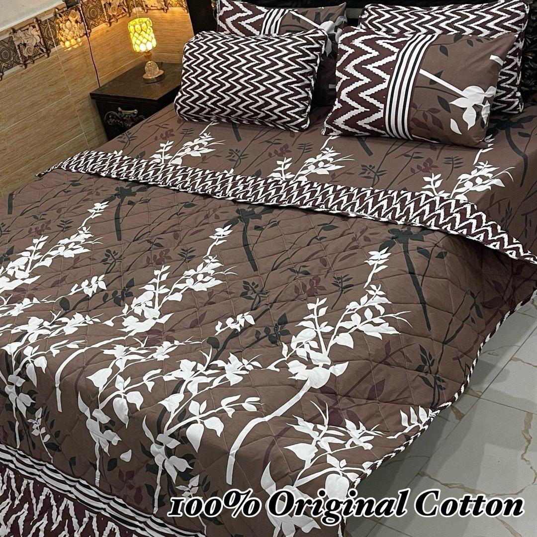 6 Pcs Cotton Printed Comforter Set