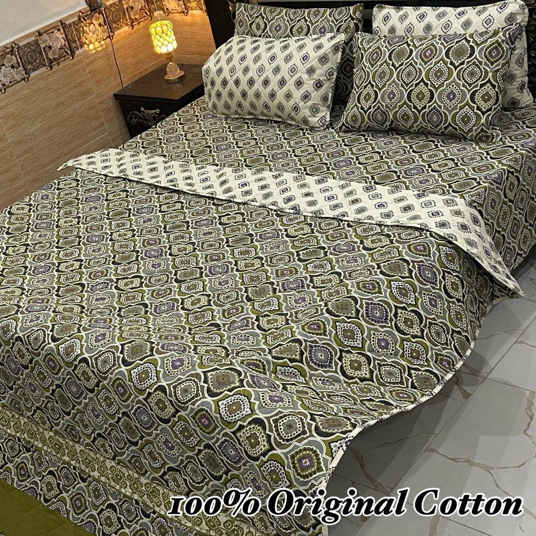6 Pcs Cotton Printed Comforter Set