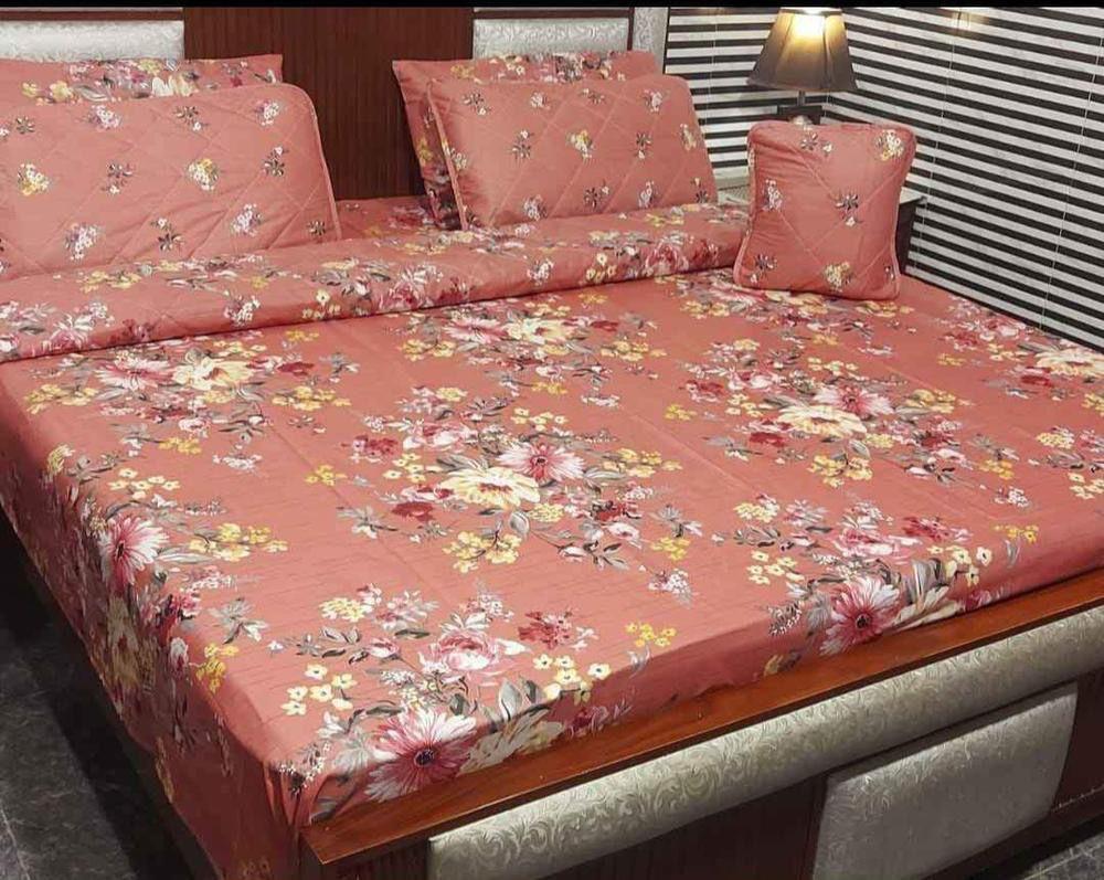 7 Pcs Cotton Salonica Printed Comforter Set