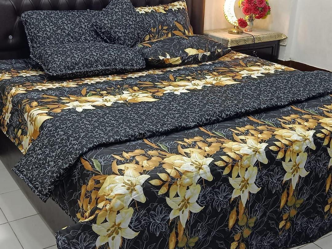 7 Pcs Cotton Salonica Printed Comforter Set