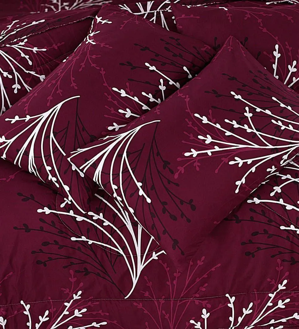 Luxurious 7 Pcs Cotton Salonica Printed Comforter Set