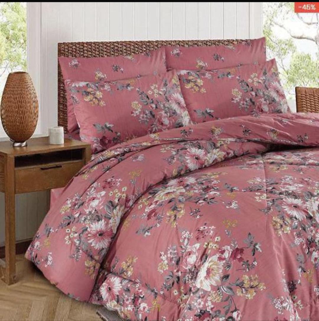 Luxurious 6 Pcs Cotton Salonica Printed Razai Set