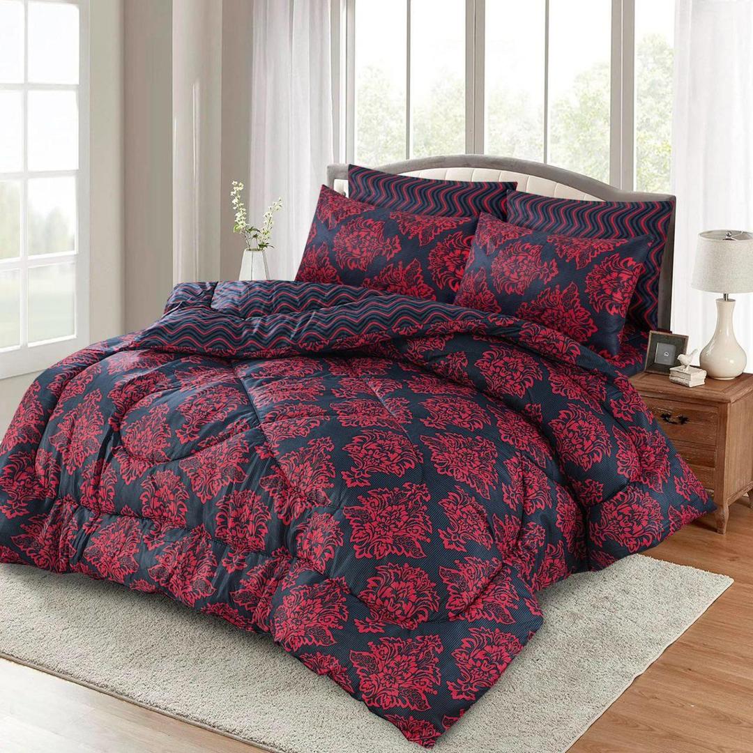 6 Pcs Cotton Salonica Printed Razai Set