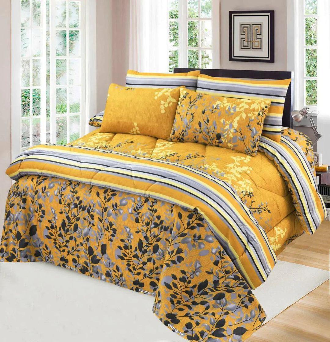 6 Pcs Cotton Salonica Printed Razai Set