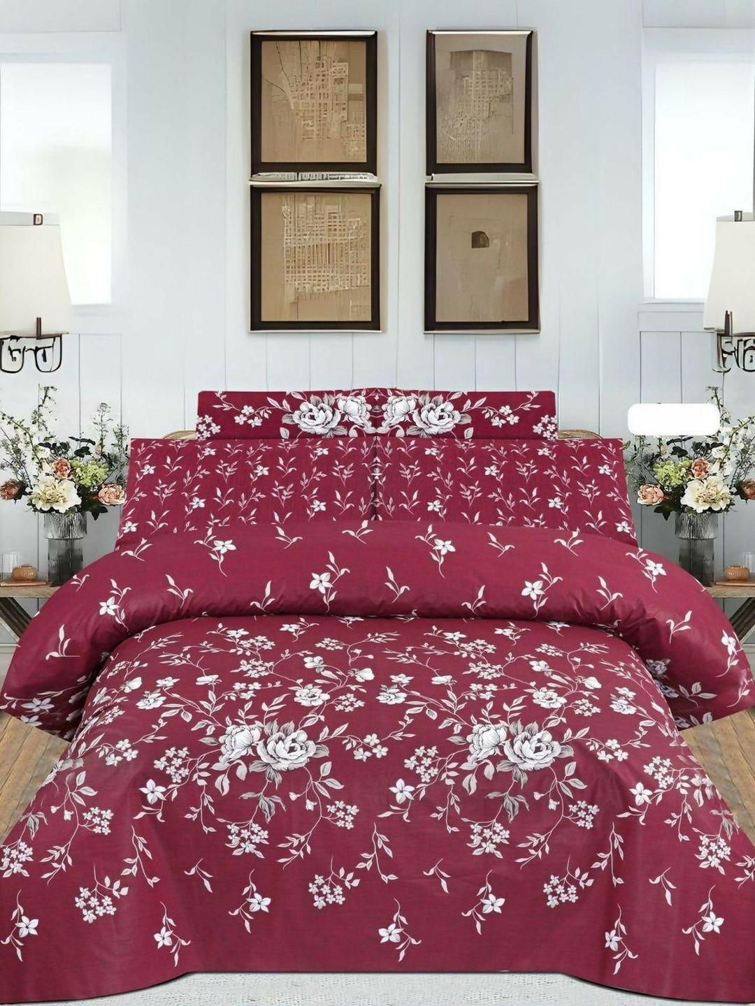 Vibrant 6 Pcs Cotton Salonica Printed Razai Set