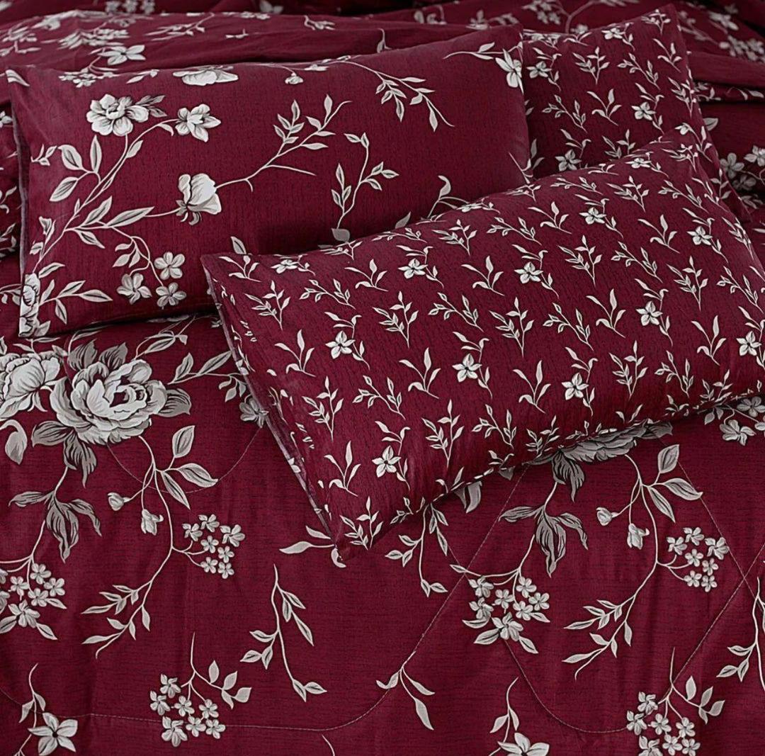 Vibrant 6 Pcs Cotton Salonica Printed Razai Set