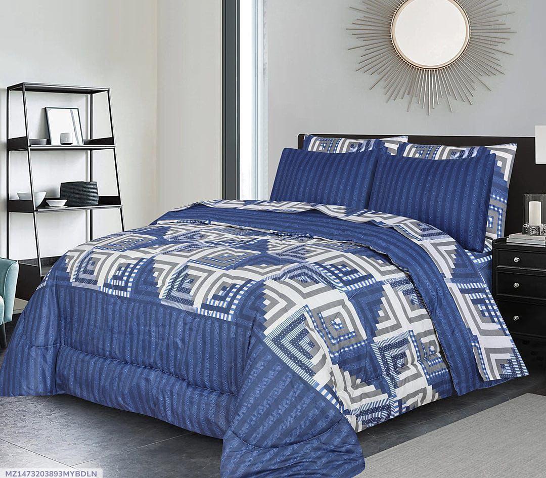 6 Pcs Cotton Salonica Printed Razai Set