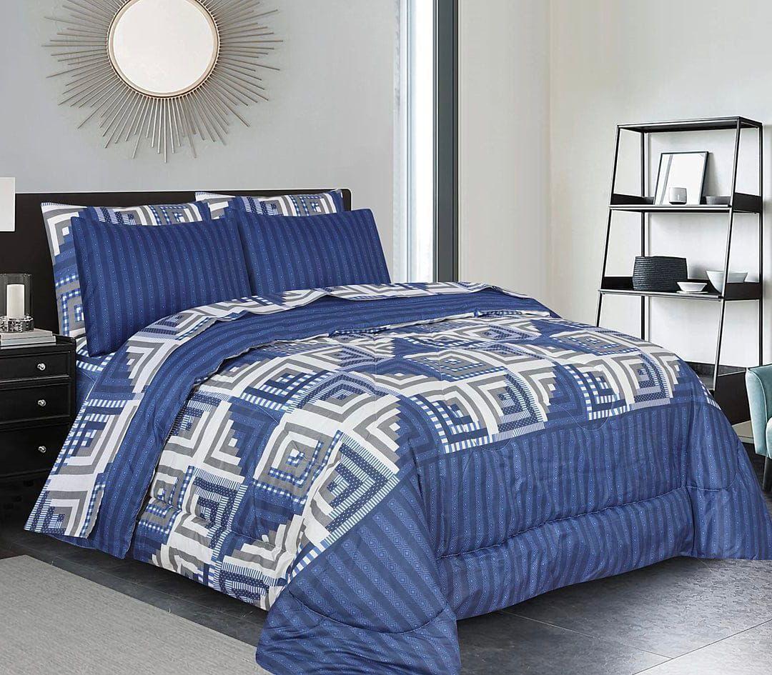 6 Pcs Cotton Salonica Printed Razai Set